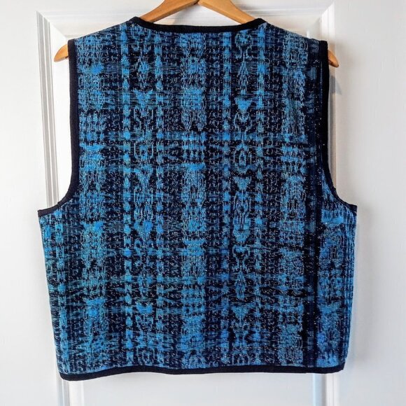 Handmade Guatemala Multicolor Cotton Metallic Vest - Picture 2 of 7
